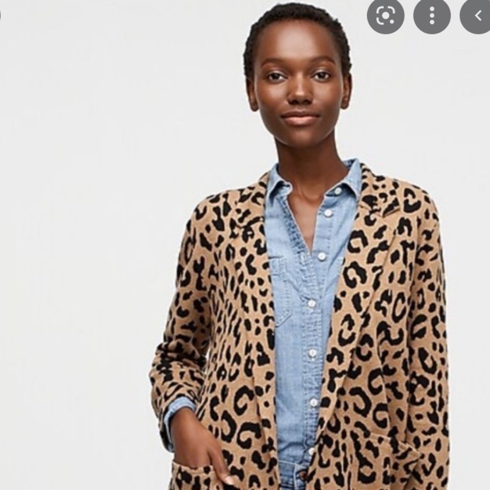 J.Crew Leopard Sophie Sweater, Sz. M - EUC